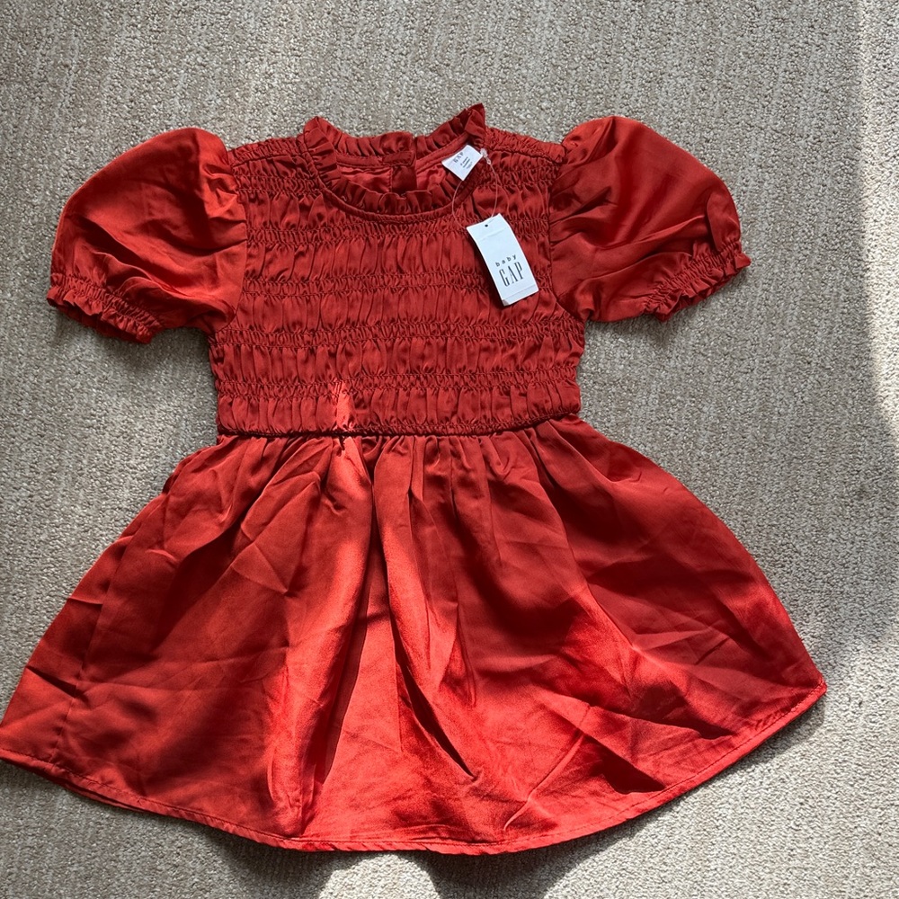 New with tags baby GAP Vibrant Red Kids Dress size 3 years